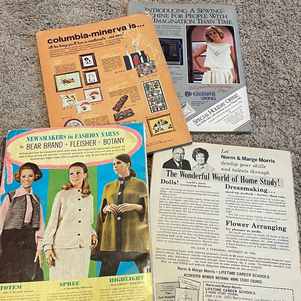 Five Vintage Needlecraft‎ Magazines